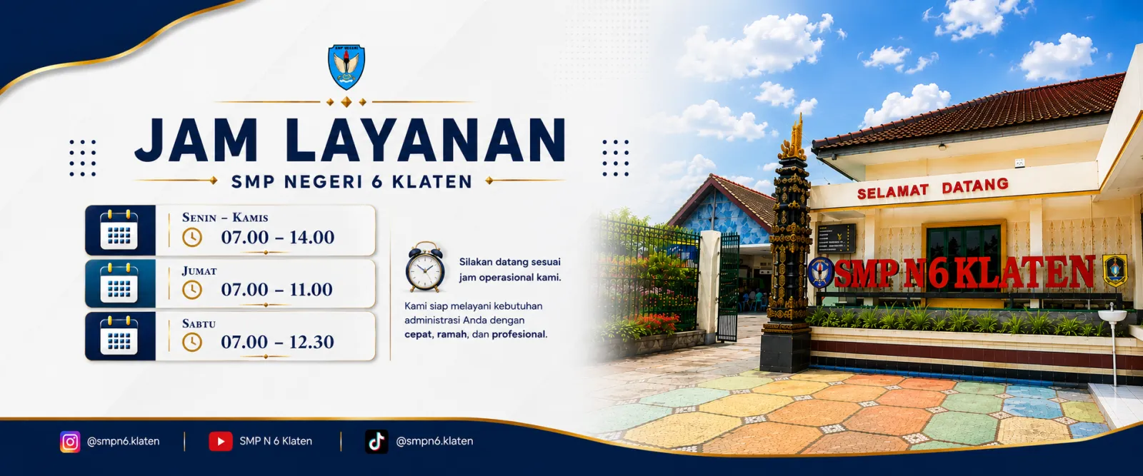 Jam Layanan SMP Negeri 6 Klaten